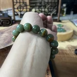 Moss Ember green bead bracelet, view 4