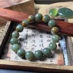 Moss Ember green bead bracelet, view 5