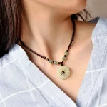 Quiet Bloom carved flower necklace, view 4